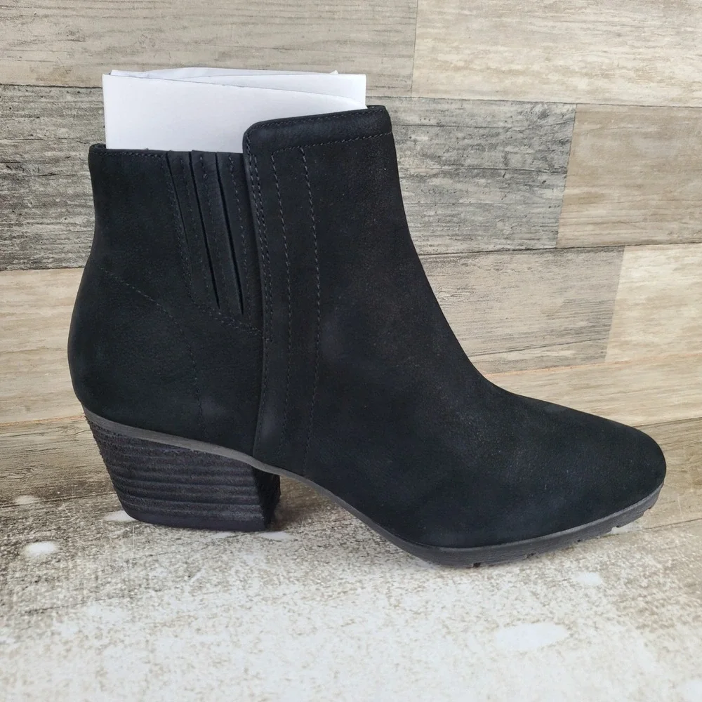 Blondo Valli 2.0 Womens Ankle Bootie Sz 6.5 M Black Nubuck Leather Waterproof